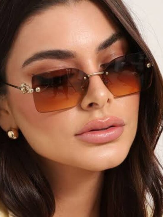 Tiffany & Co TF3088 618978 Brown Gold Rimless Women Sunglasses Authentic NEW main image 4